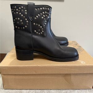 Free People Harmony black studded boots‎ NEW 8